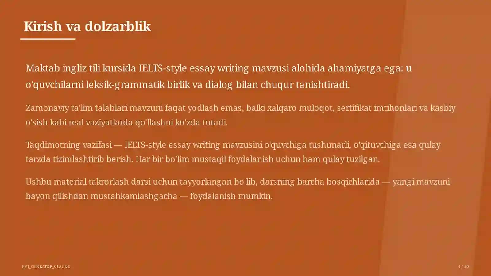 IELTS-style essay writing (11-sinf) 4