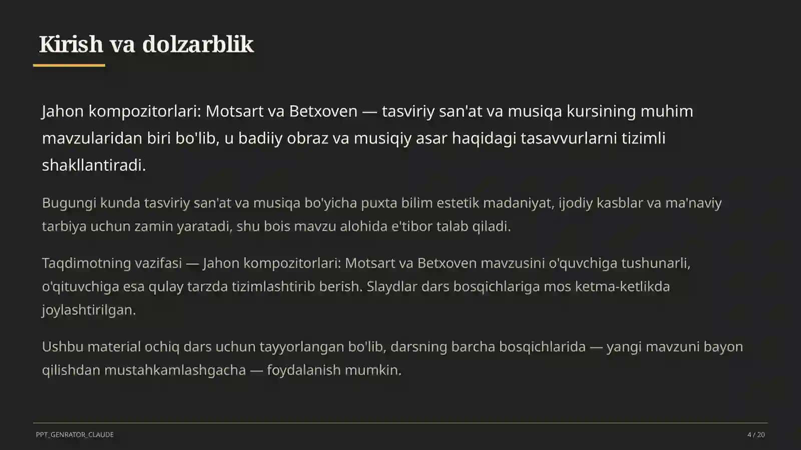 Jahon kompozitorlari: Motsart va Betxoven (6-sinf) 4