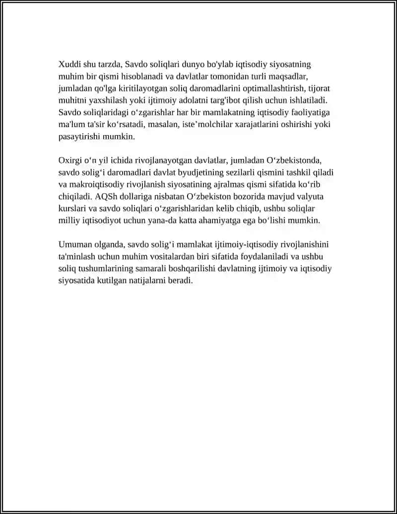MAHSULOT ISH XIZMATLARINI SOTISHDAN TUSHGAN TUSHUMDAN UNDIRILADIGAN SOLIQLAR 4