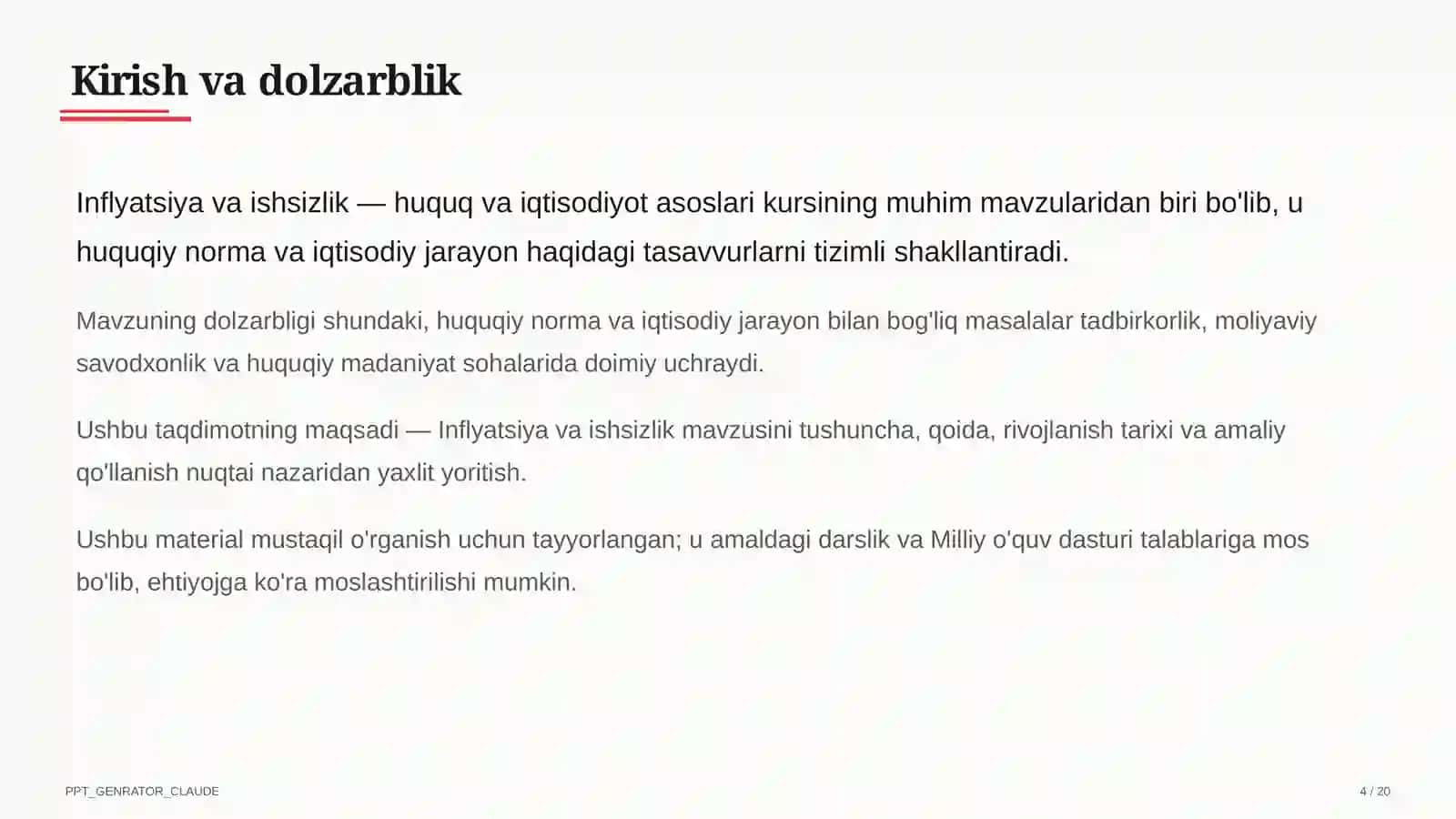 Inflyatsiya va ishsizlik (11-sinf) 4