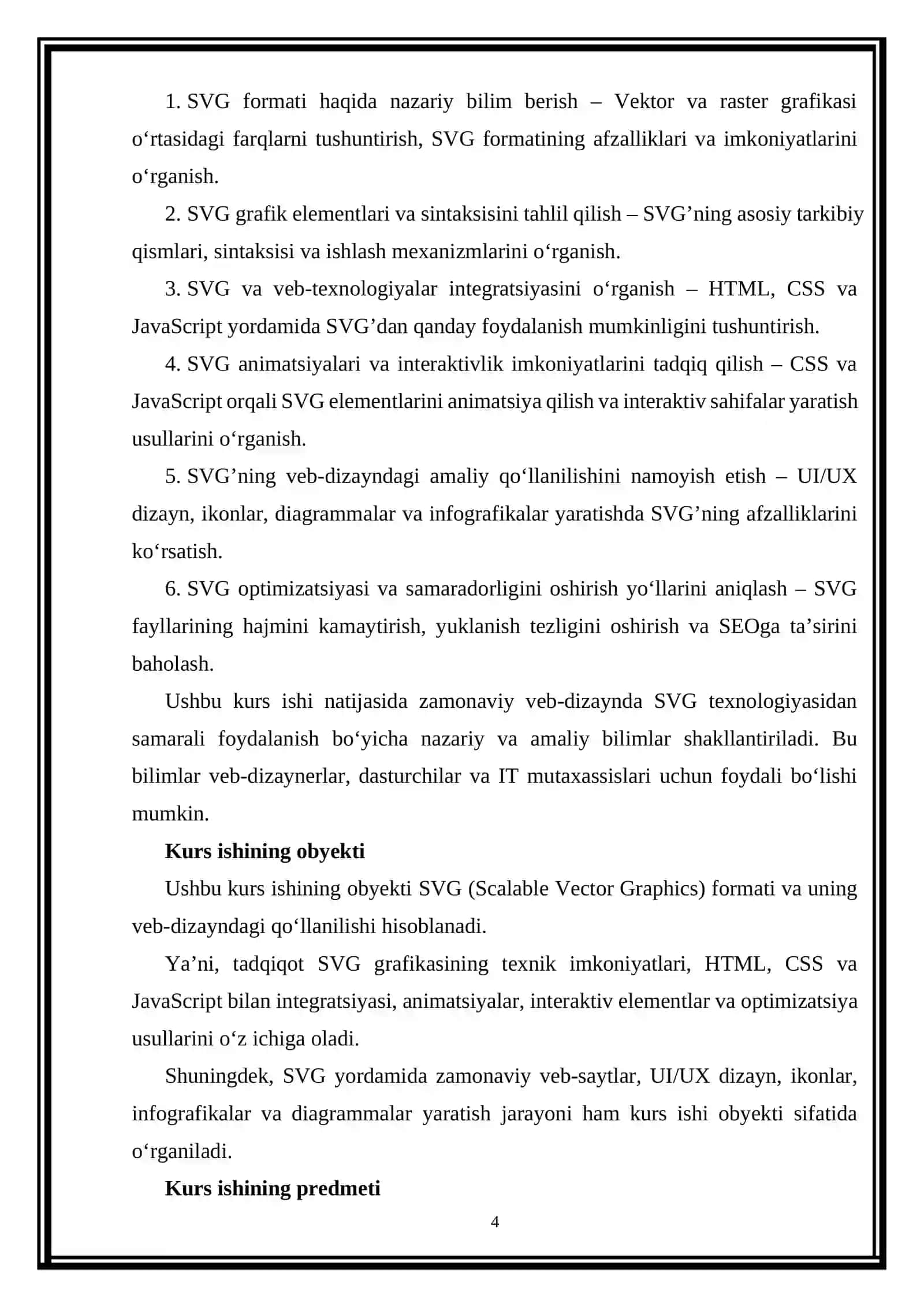 "SVG grafikasi va uning veb-dizayndagi qo’llanishi" 4