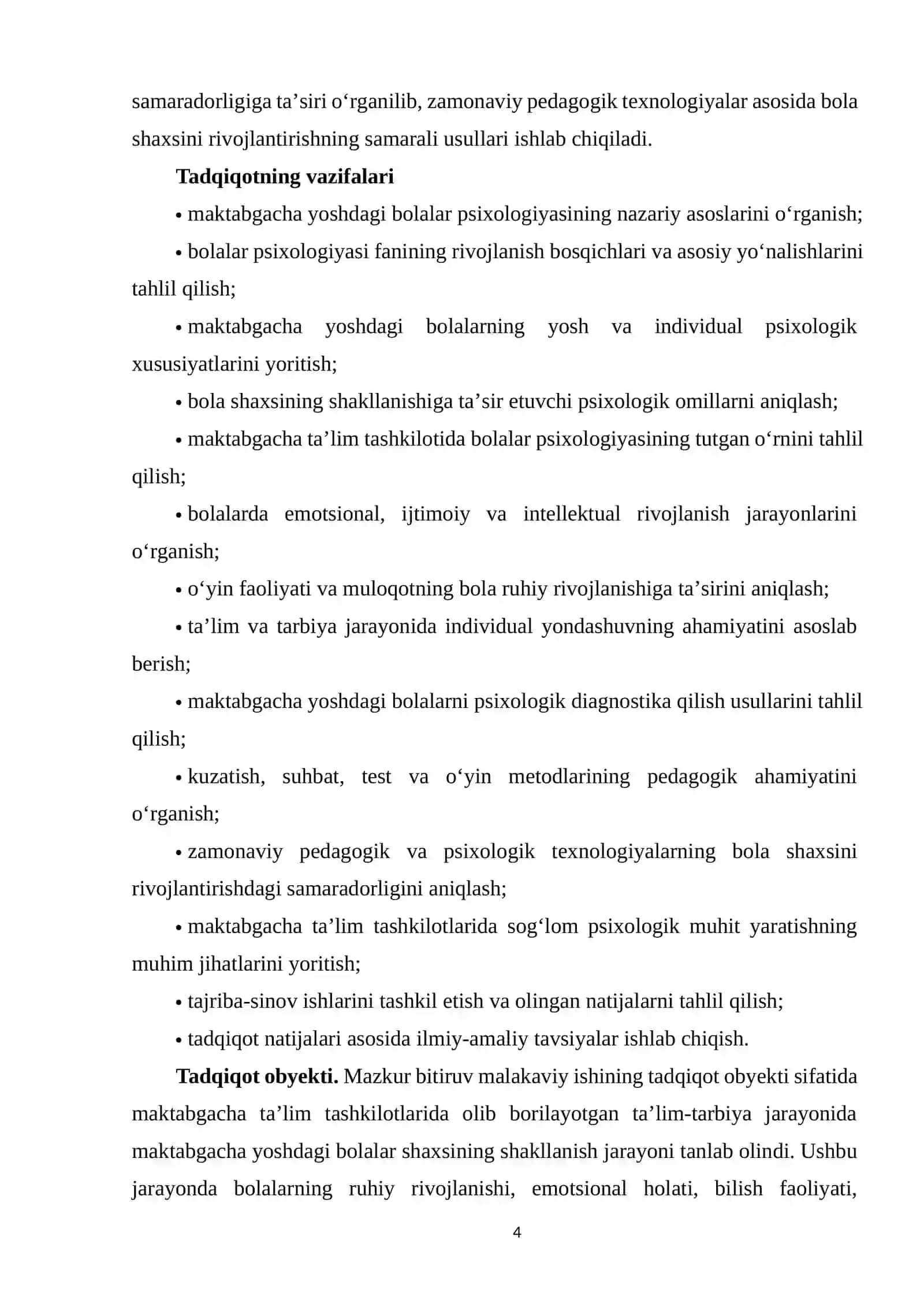 Maktabgacha yoshdagi bola shaxsining shakllanishida bolalar psixologiyasining o'rni va ahamiyati 4