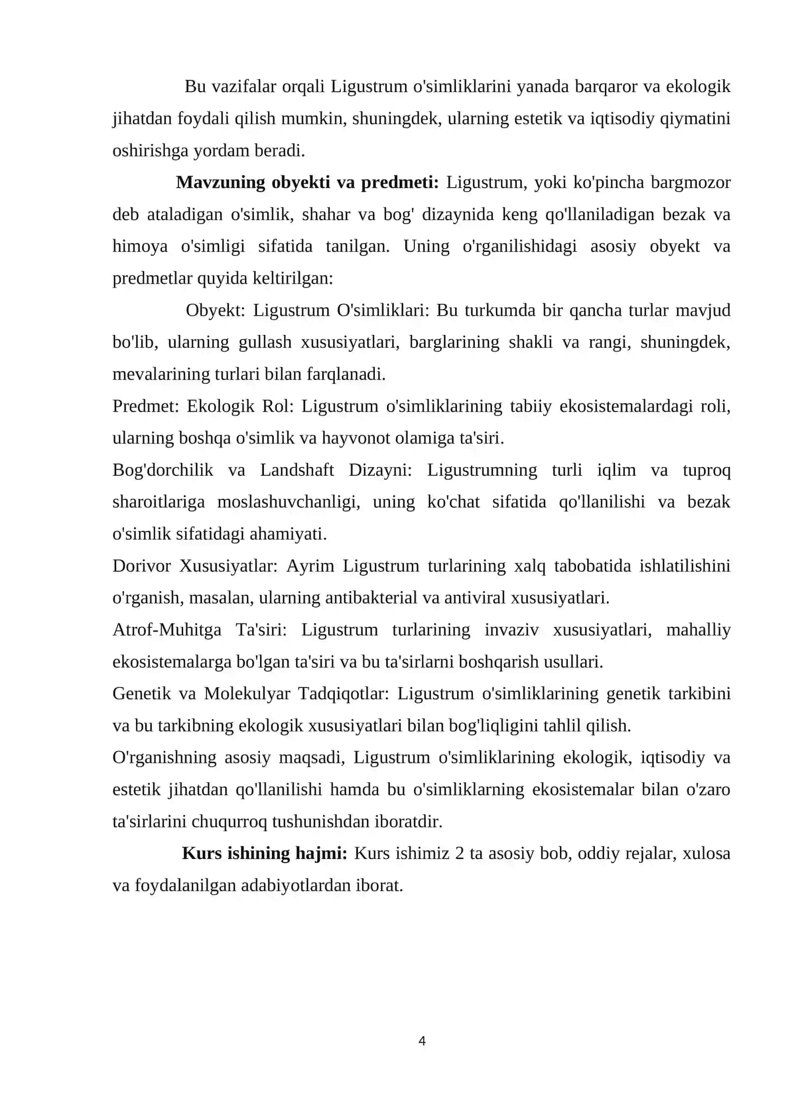 Ligustrum o’simligining bioekologiyasi va yetishtirish texnologiyasi 4