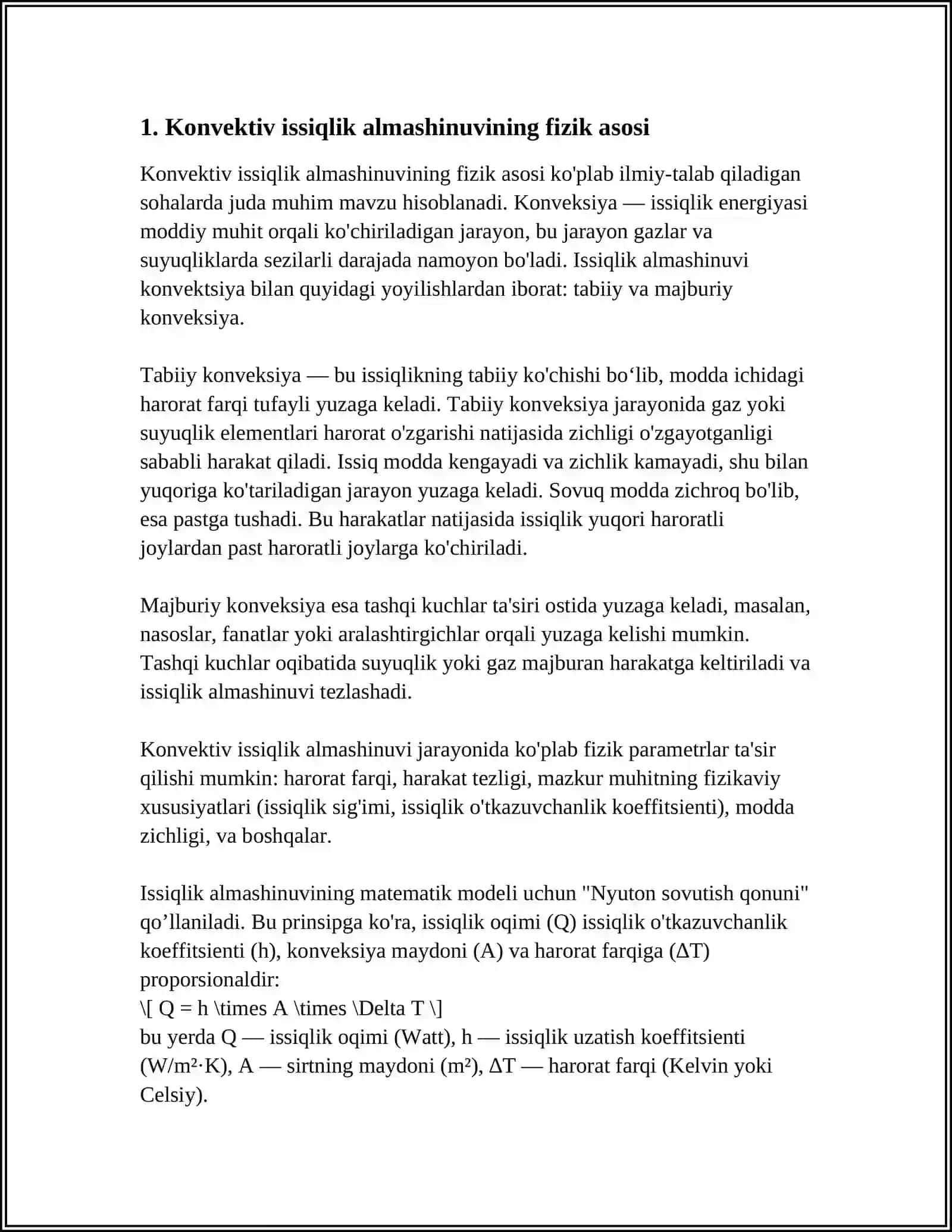 KONVEKTIV ISSIQLIK ALMASHINISHNING KRITERIAL TENGLAMALARI 4