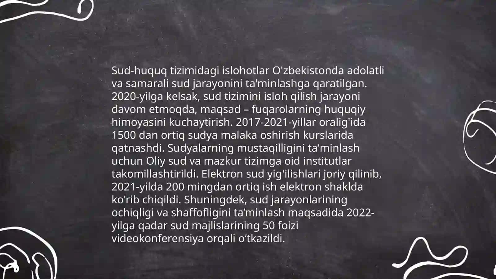 Yangi O'zbekistonda Prezident Shavkat mirziyoyev raxbarligi va tashabbusi ostida amalga oshirilayotgan islohatlar 4