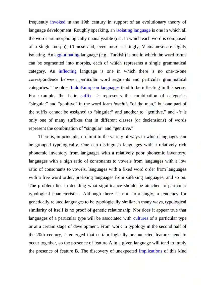 Typological Classification 4