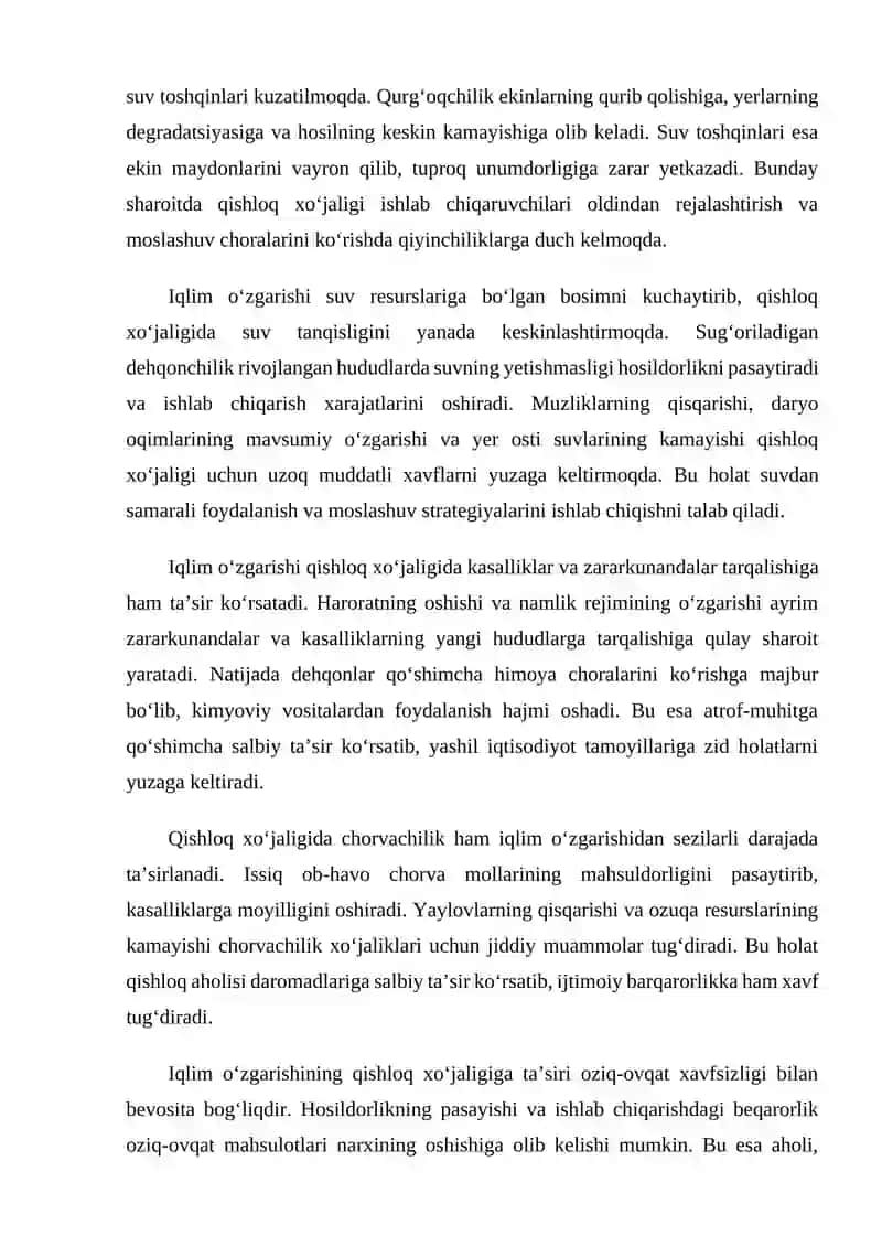 Iqlim o‘zgarishi va gender tengsizligi qishloq xo‘jaligi sohasidagi tadqiqot 4