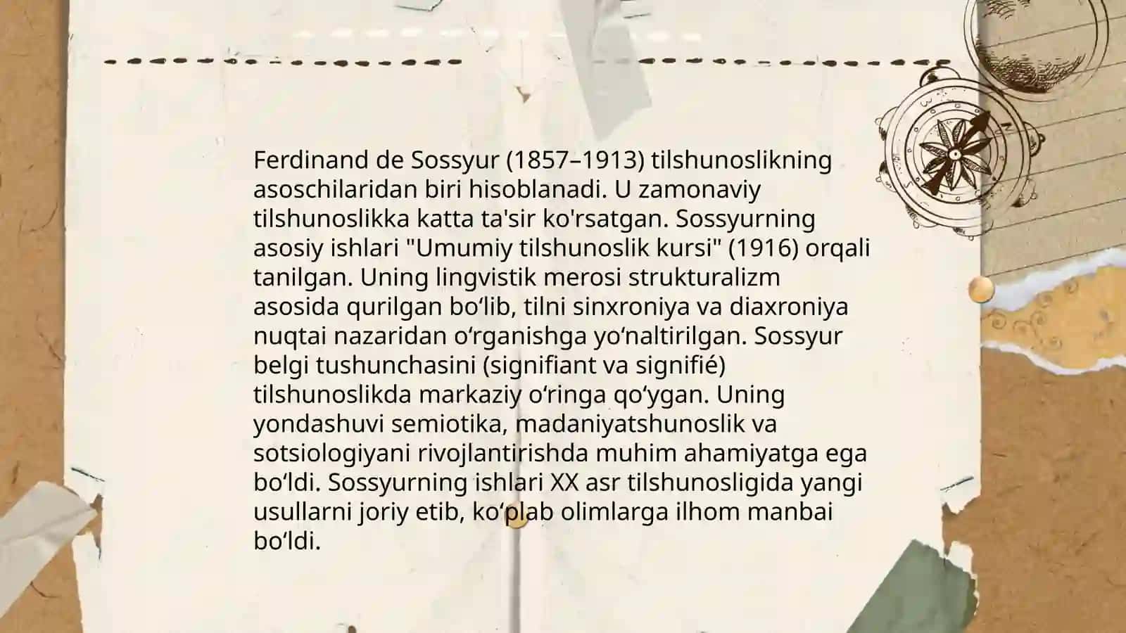 Ferdinand de Sossyurning lingivistik ta'limoti 4