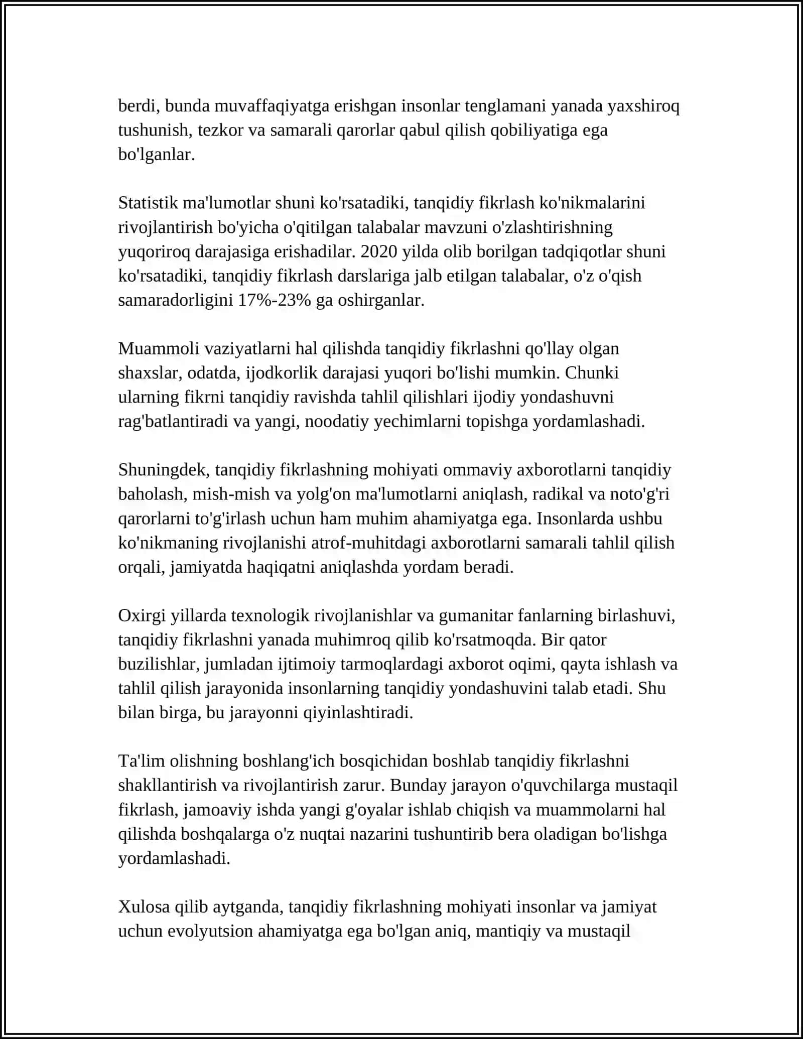 YETAKCHILIKDA TANQIDIY FIKRLASH: BU QANDAY QILIB YAXSHIROQ QAROR QABUL QILISHGA UNDAYDI? 4