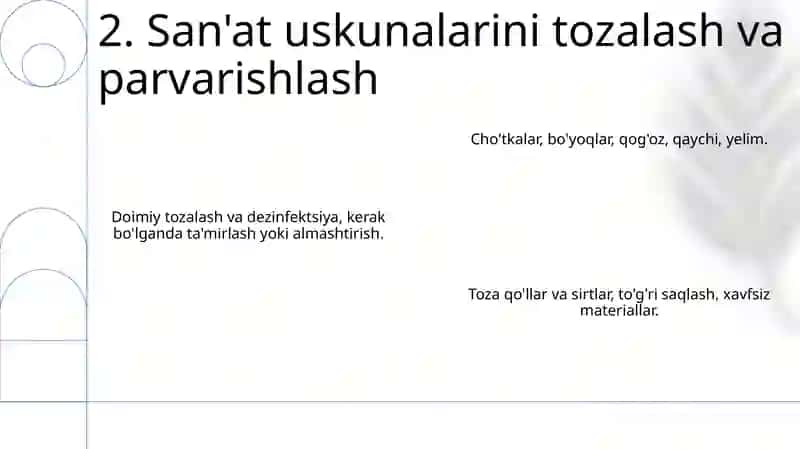 Tasviri faoliyat mashg'ulotlari uchun jihozlar 4