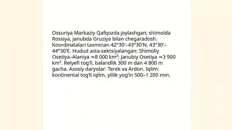 Ossuriya mavzusi 4