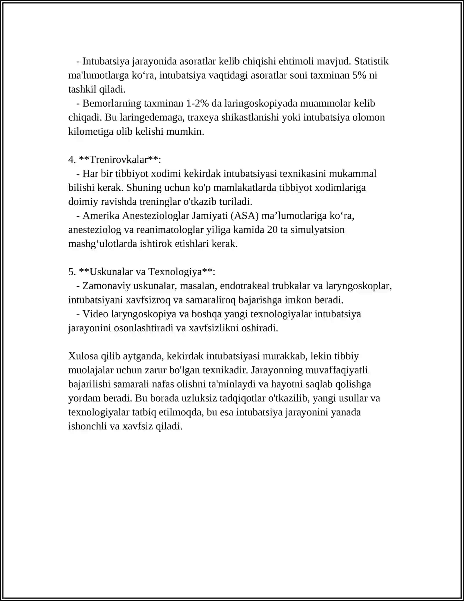 KEKIRDAK INTUBATSIYASI. TRAXEO-, BRONXOSKOPIYA 4