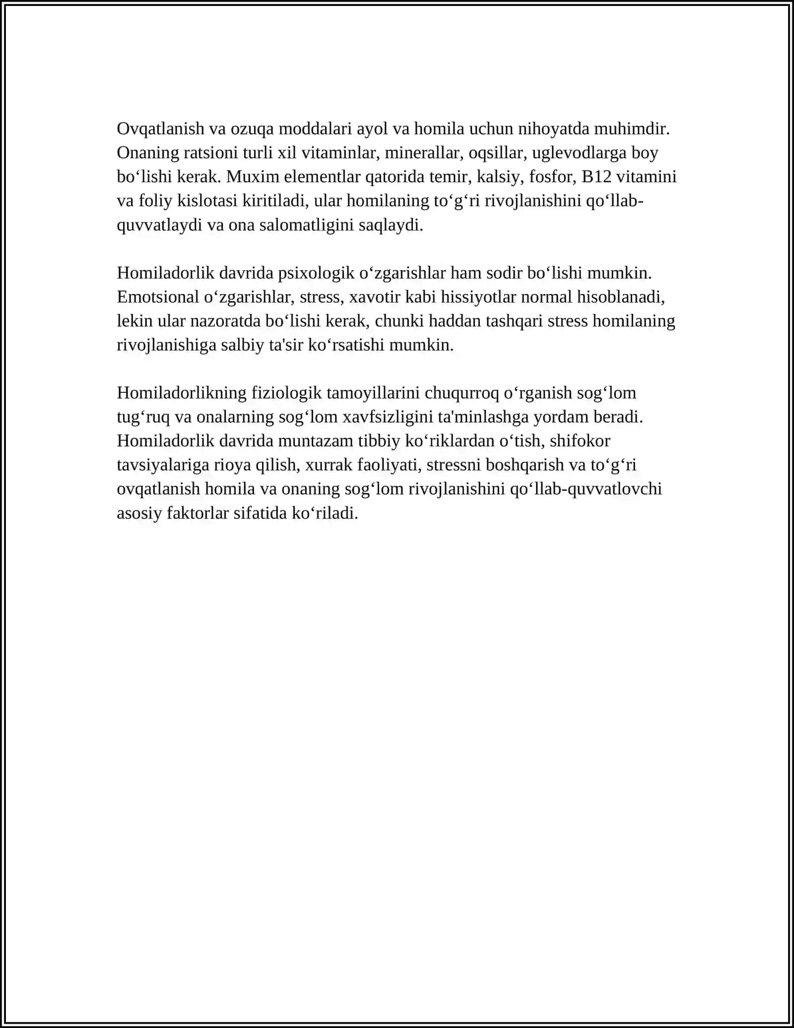 HOMILADORLIK FIZIOLOGIYASI VA DIAGNOSTIKASI 4