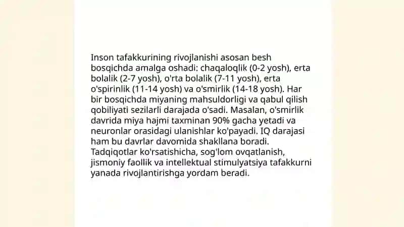 Inson tafakkuri 4