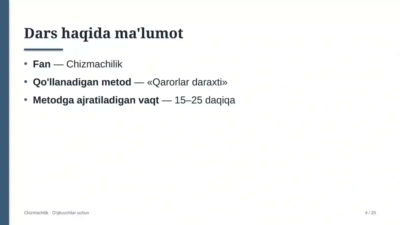 chizmachilik darslarida qarorlar daraxti metodidan foydalanish 8650 4