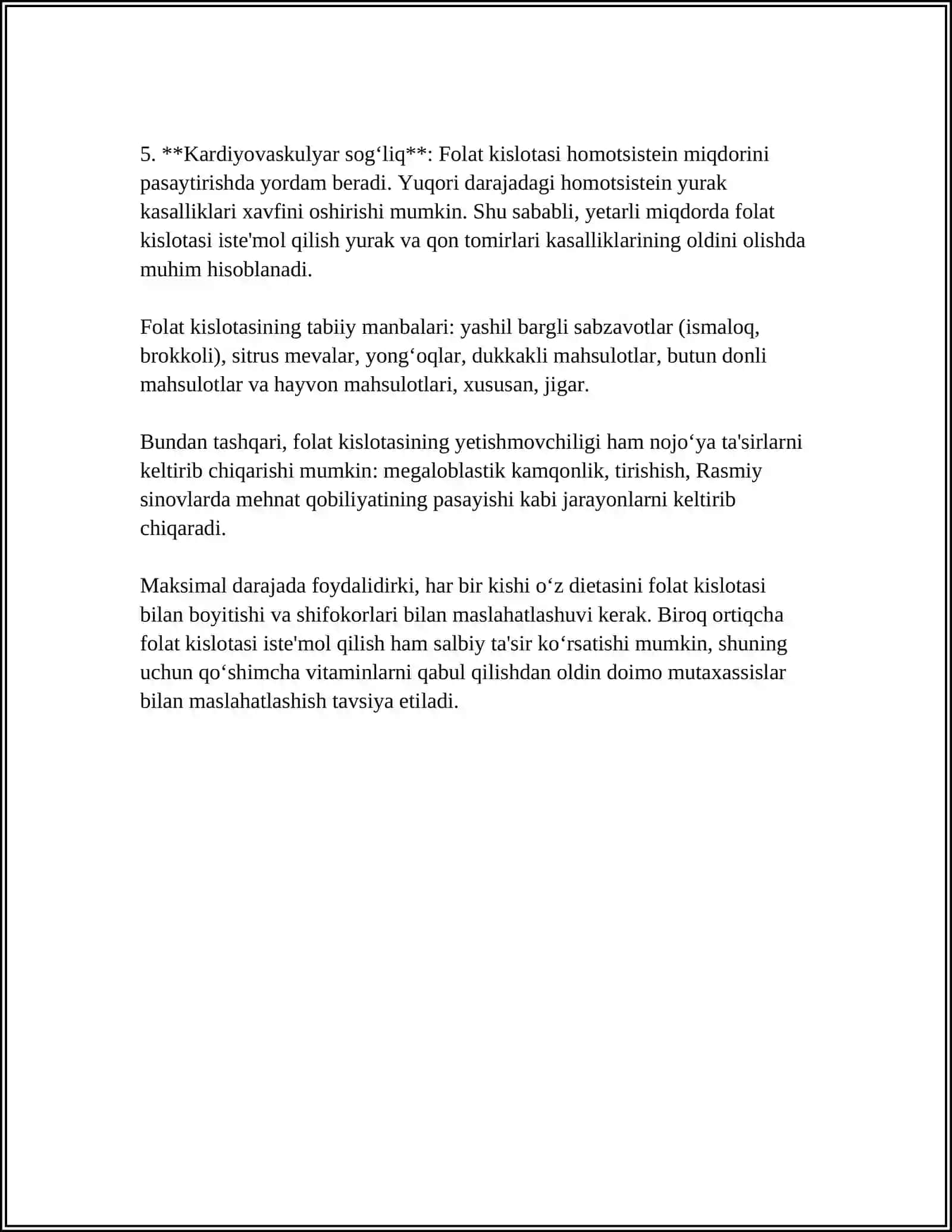 FOLAT KISLOTASINING YETISHMOVCHILIGI, SULFANILAMID PREPARATLARNING BAKTERIOSTATIK TA’SIR MEXANIZMI 4