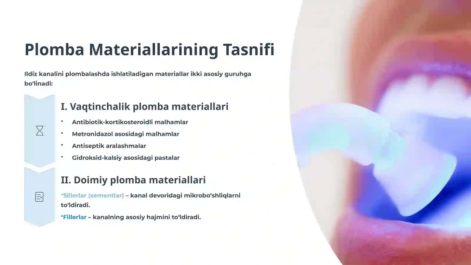 Ildiz Kanalini Plombalashda Qo‘llaniladigan Plomba Materiallari 4