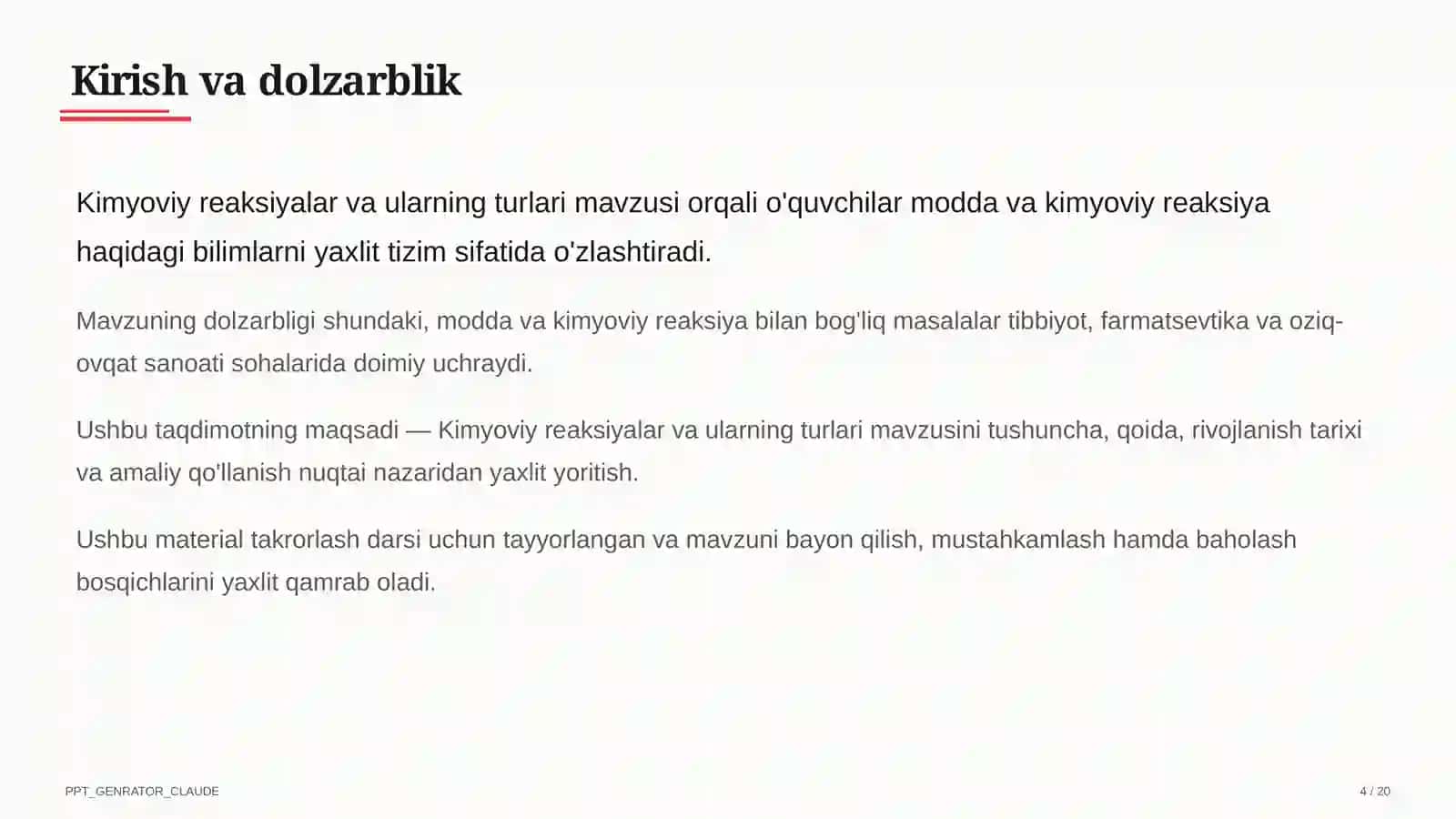 Kimyoviy reaksiyalar va ularning turlari (7-sinf) 4