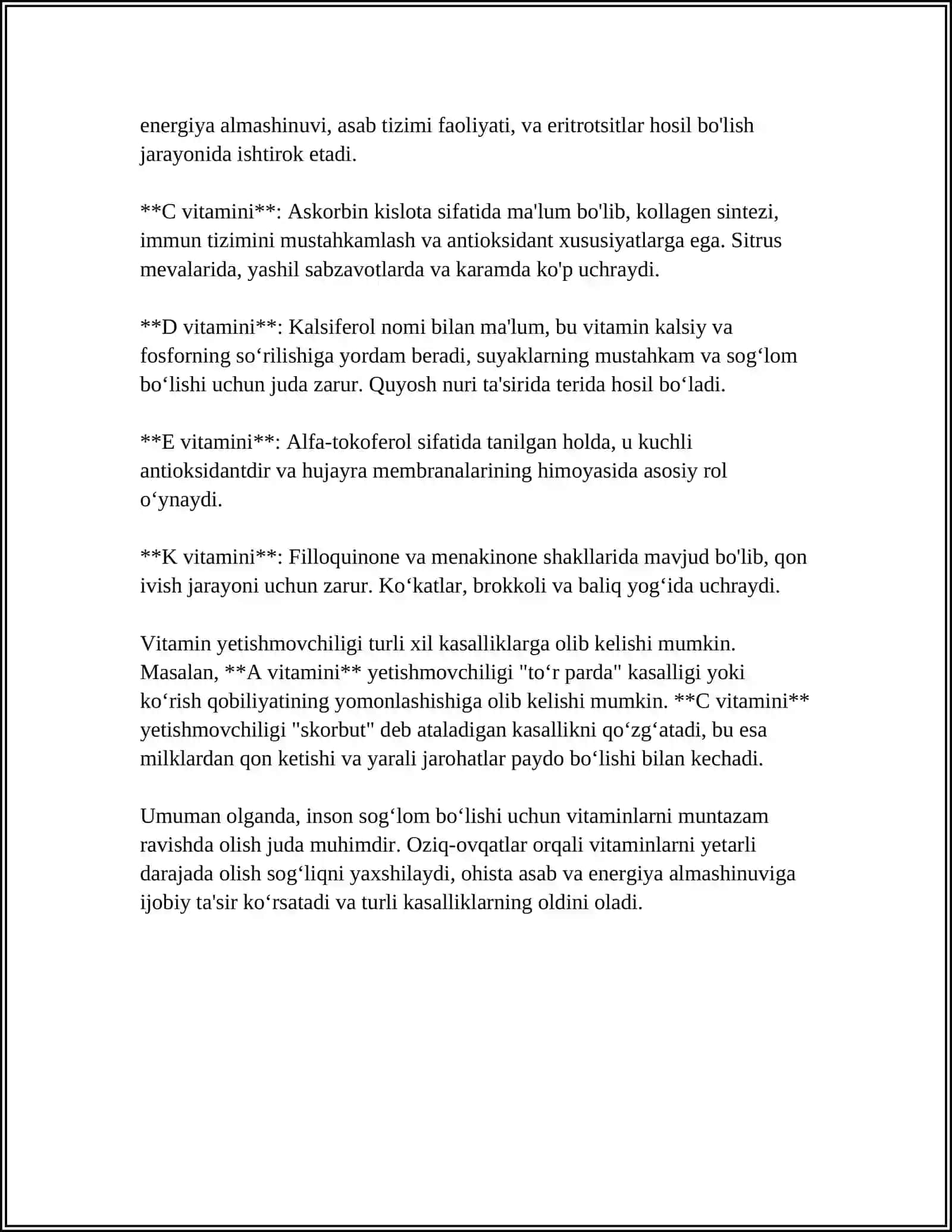 VITAMINLAR MAVUZSI 4