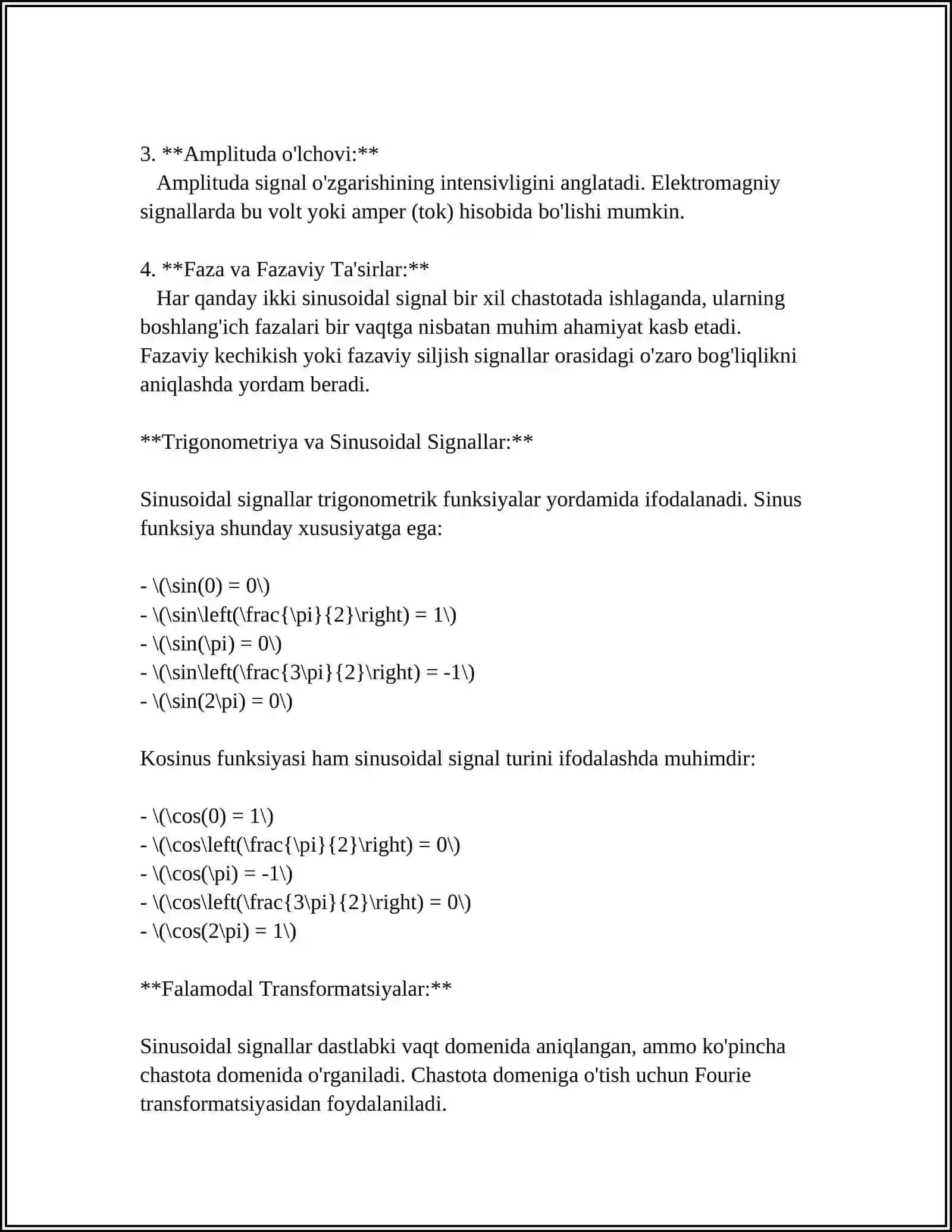 BIR FAZALI SINUSOIDAL OʻZGARUVCHAN TOK ZANJIRLARI 4