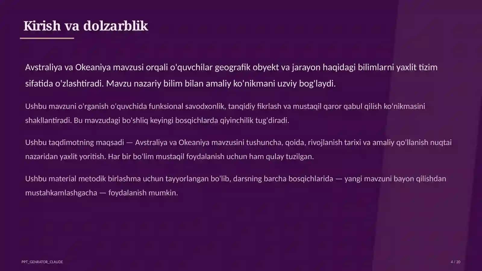 Avstraliya va Okeaniya (7-sinf) 4