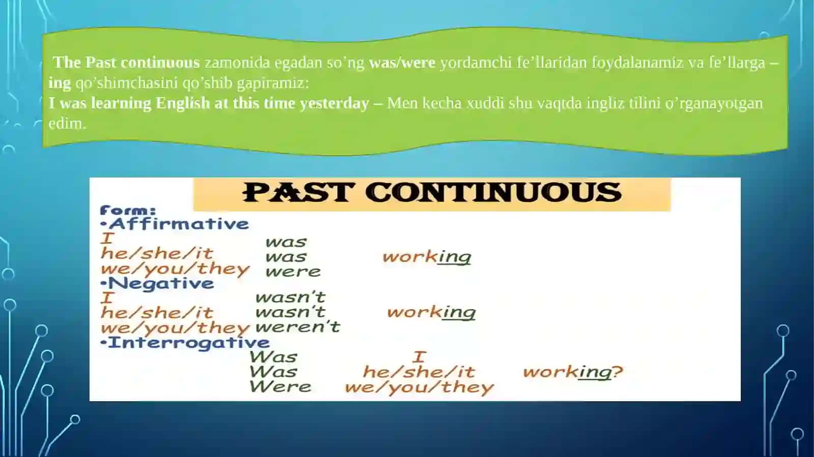 Past continuous 4