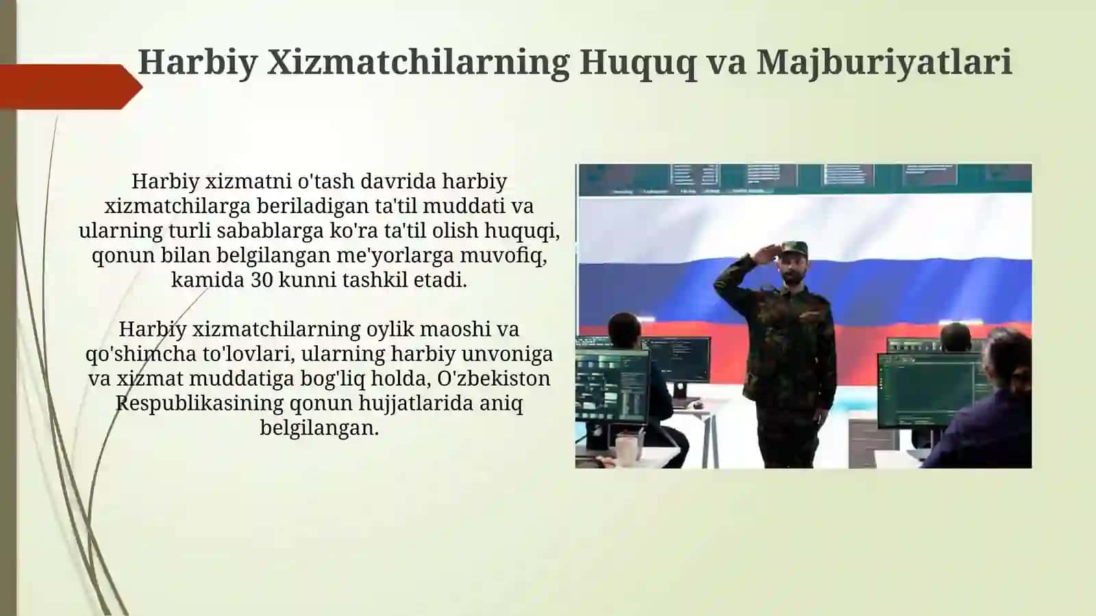 Oʻzbekiston Respublikasining Harbiy Tuzumaviy Qonunlarining Umumiy Koʻrinishi 4