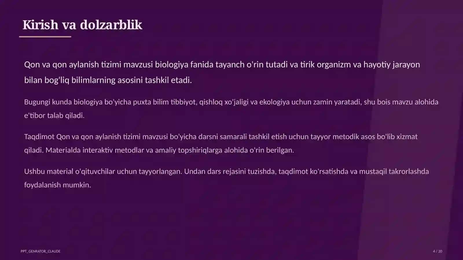 Qon va qon aylanish tizimi (8-sinf) 4