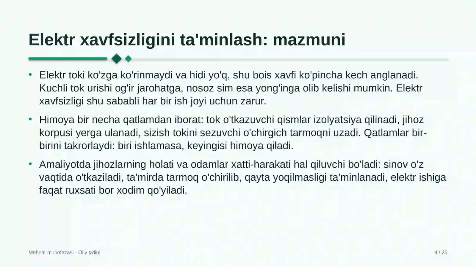 Beton zavodlarida elektr xavfsizligini ta'minlash 4