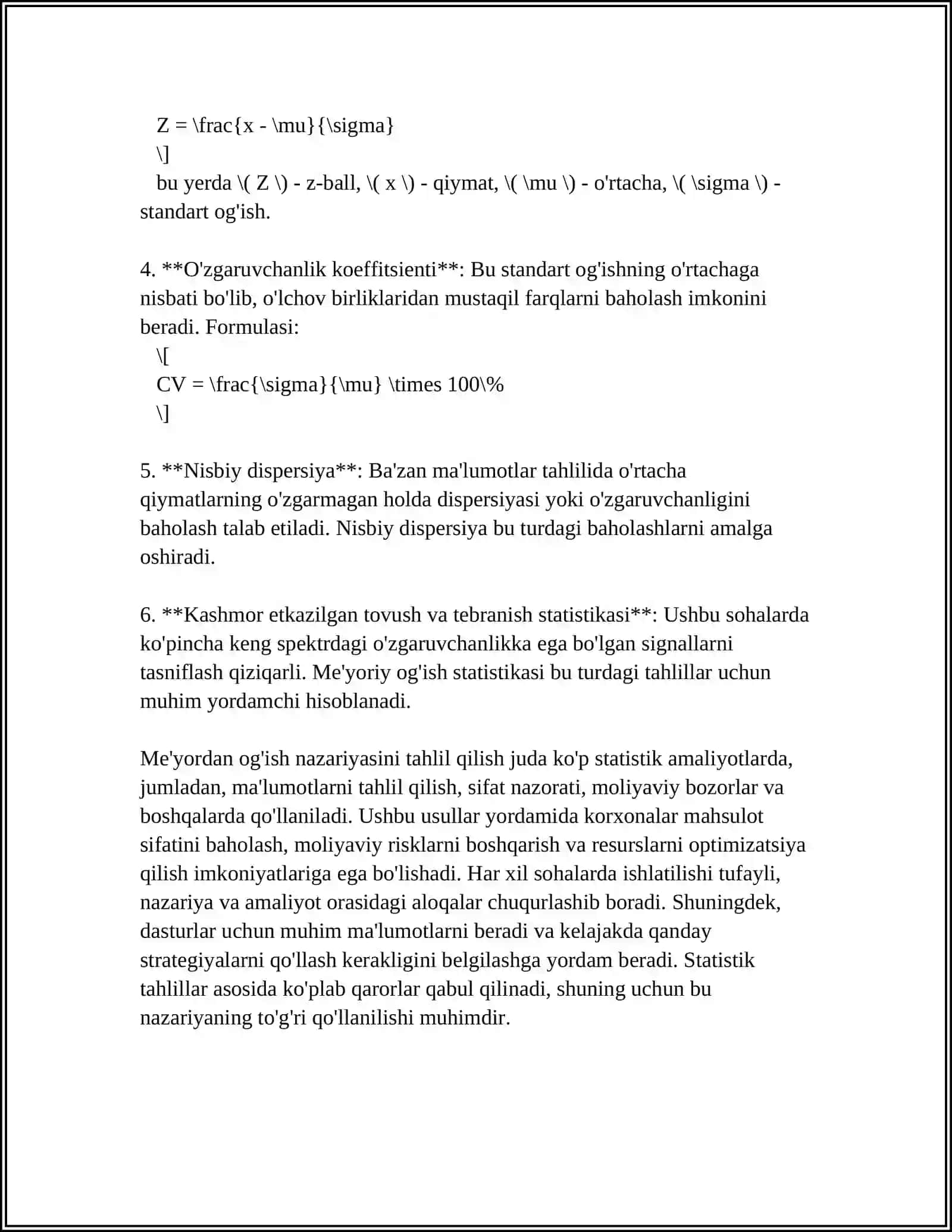 ME'YORDAN OG'ISH TURLARI.MEYORDAN OG'ISH NAZARIYASI 4