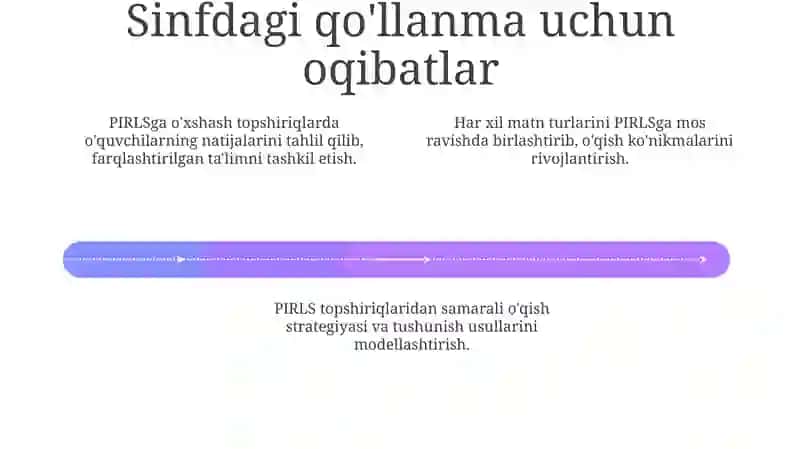 PIRLS topshiriqlari asosida ona tili va o‘qish savodxonligi darslarida matn tahlil qilish 4
