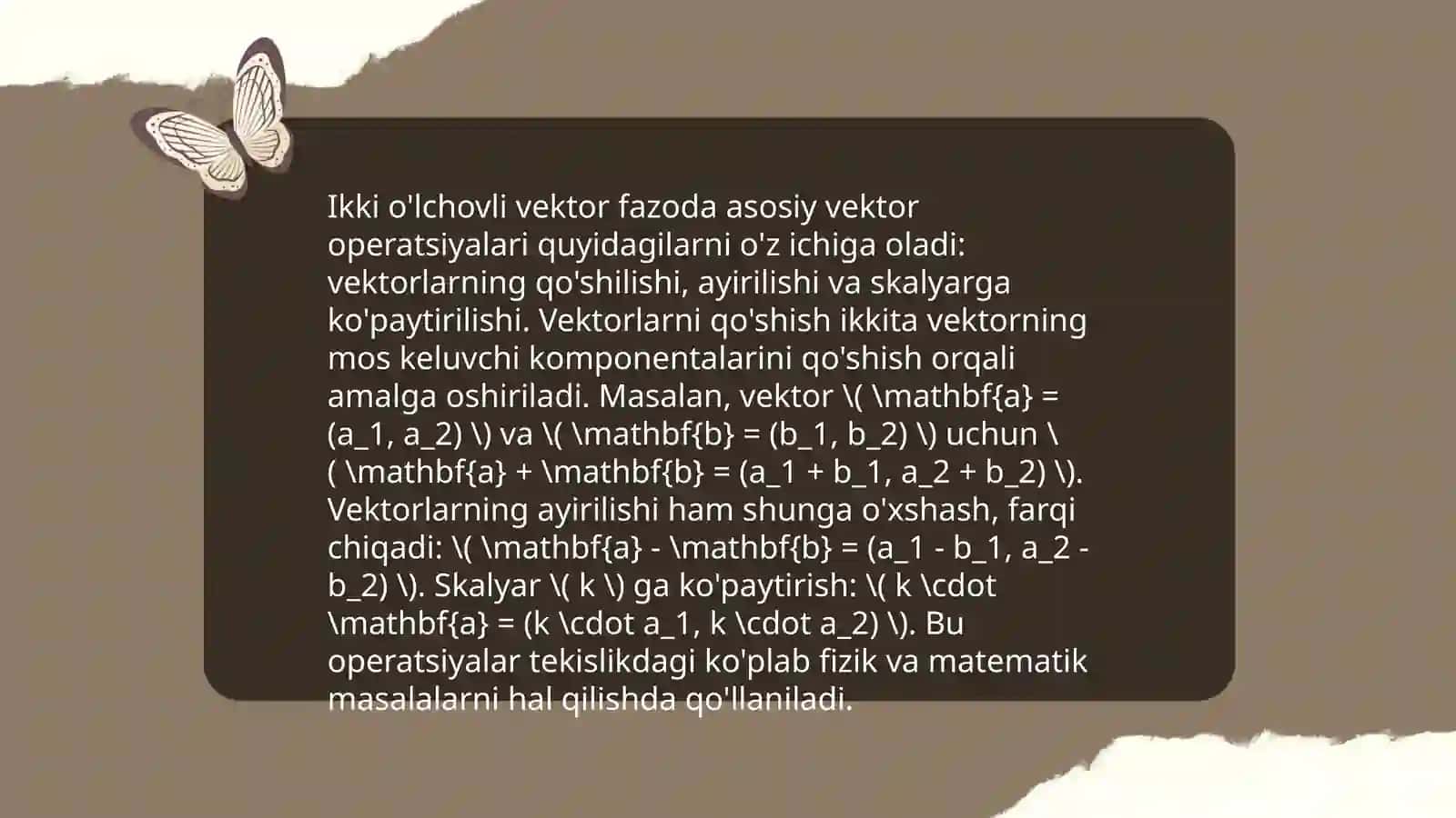 n-o'lchovli vektor fazo. Chiziqli bog'liqlik. Bir jinsli tenglamalar sistemasi 4