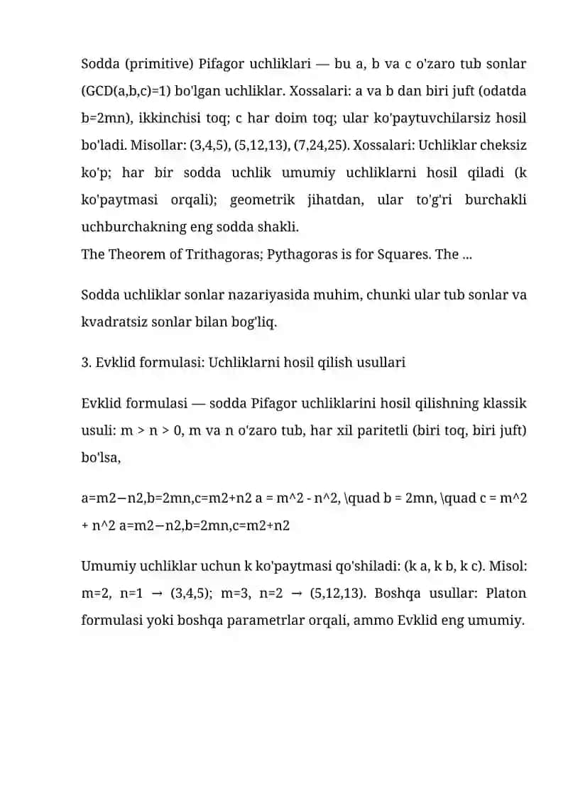 Pifagor uchliklari 4