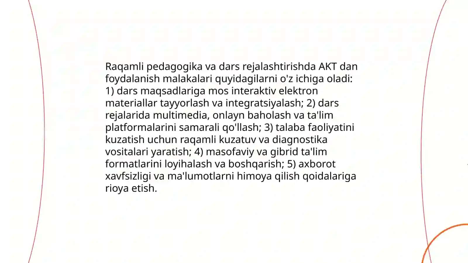 Oʻqituvchi shaxsining zamonaviy axborot texnologiyalari imkoniyatlaridan foydalanish malakalari 4