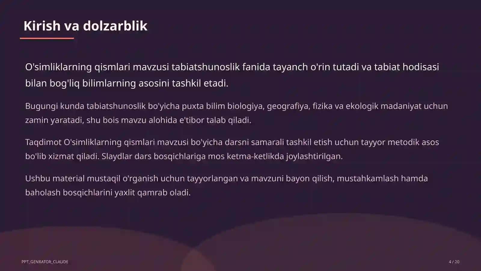 O'simliklarning qismlari (2-sinf) 4