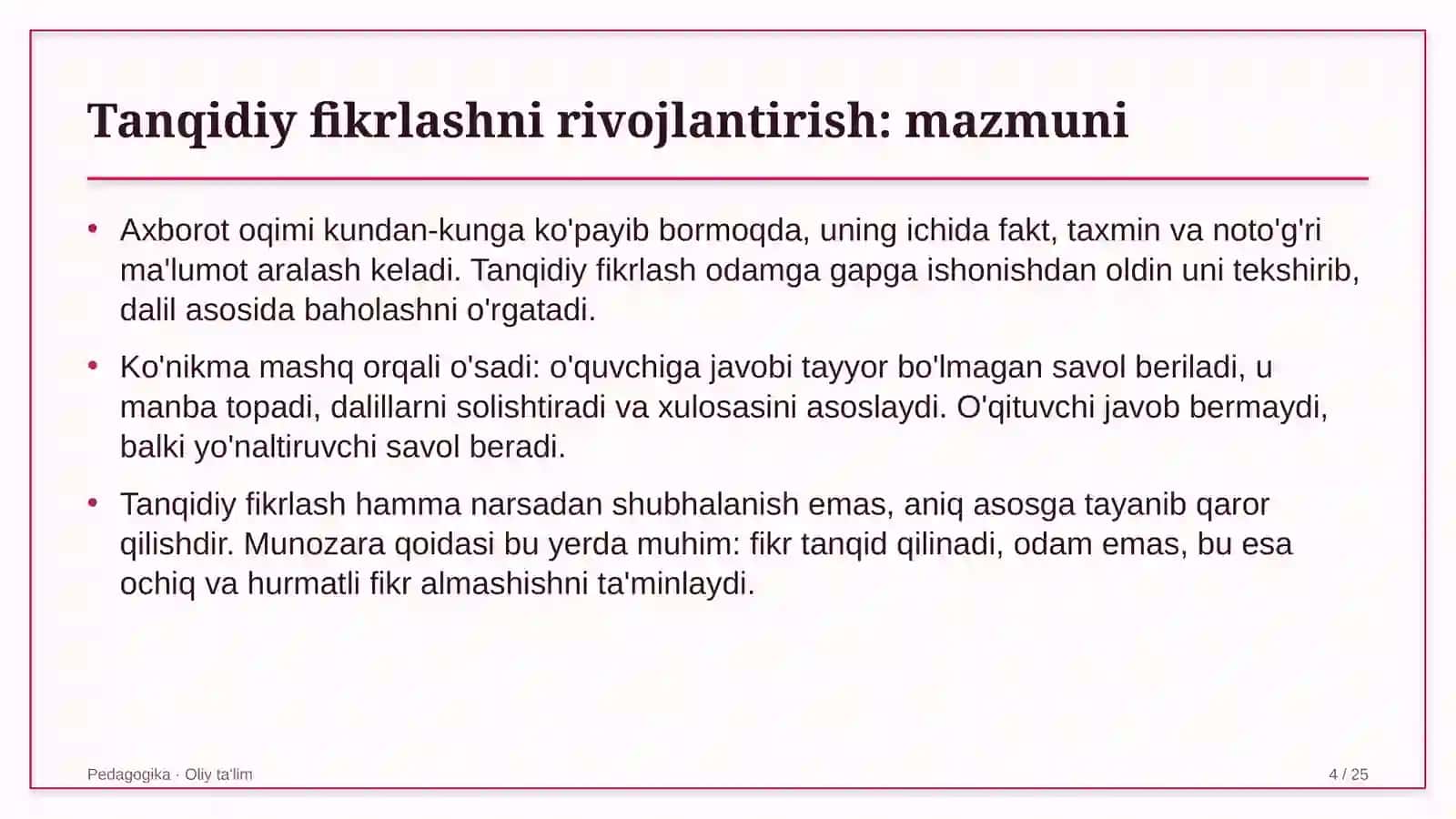 davlat universitetlarida tanqidiy fikrlashni rivojlantirish 3542 4