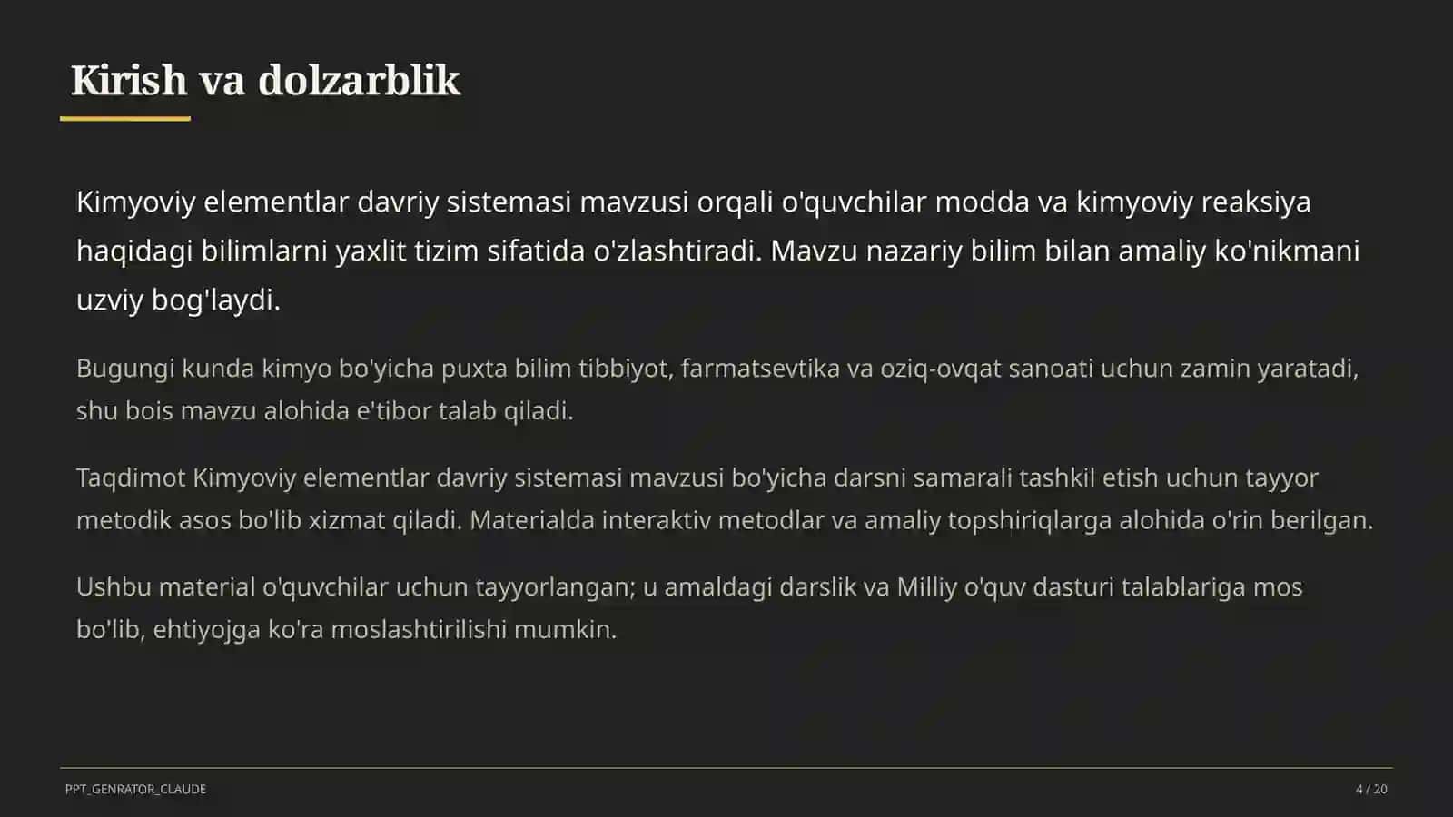 Kimyoviy elementlar davriy sistemasi (8-sinf) 4