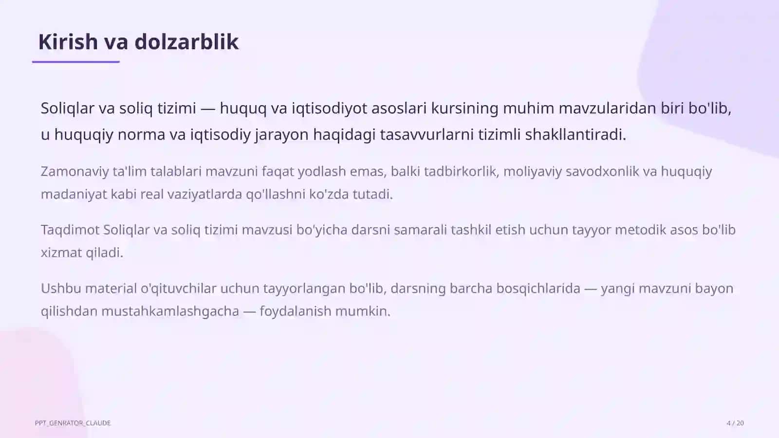 Soliqlar va soliq tizimi (10-sinf) 4