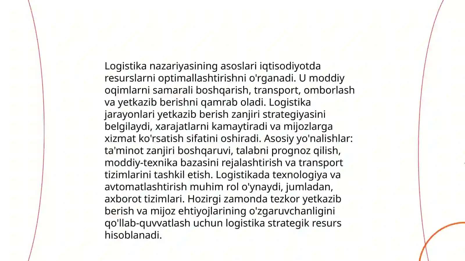 Logistika nazariyasining asosiy tushunchalari va uning rivojlanish bosqichlari 4