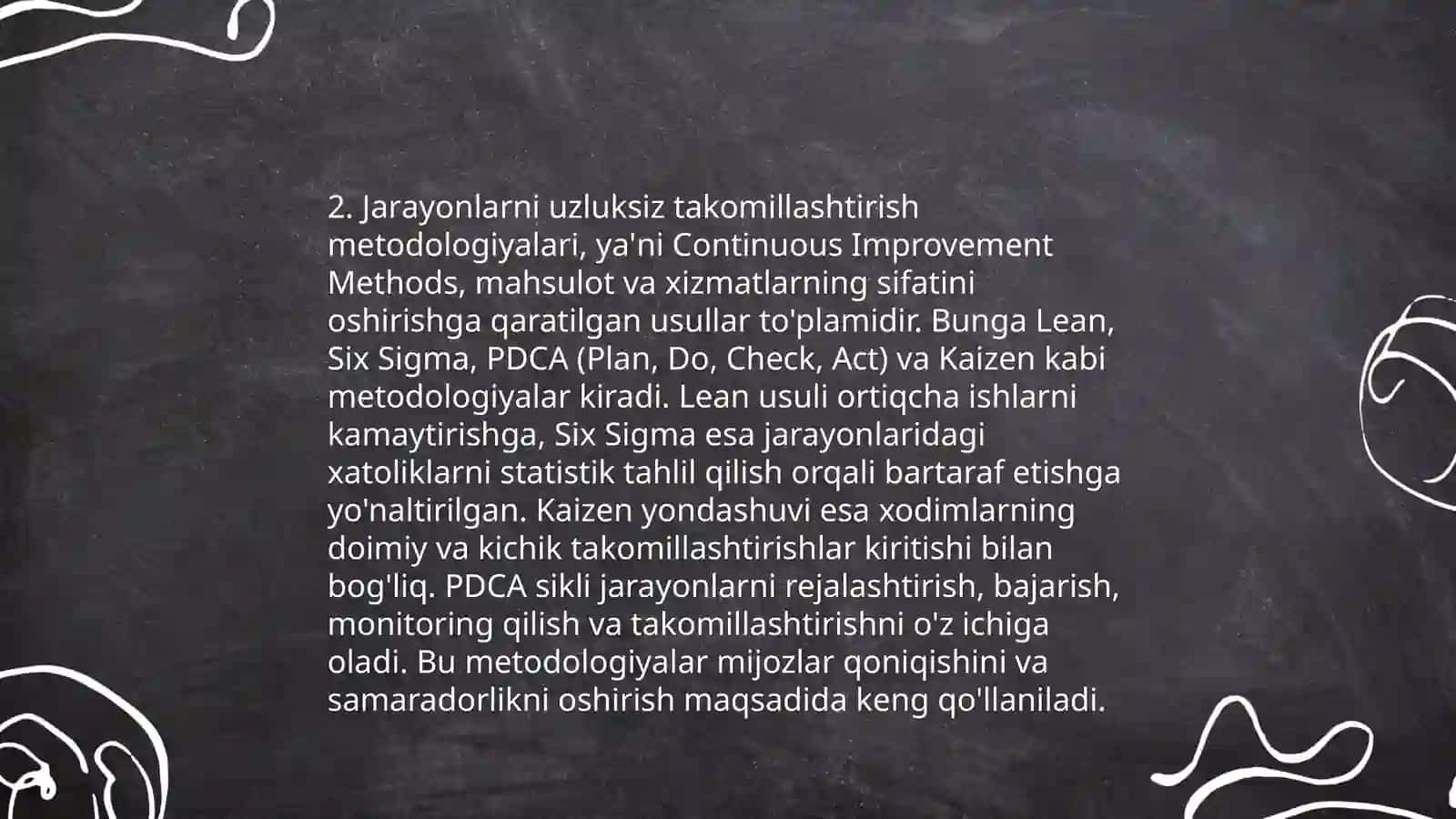 Jаrаyonlаrni uzluksiz tаkоmillаshuvi tаjribаsi 4