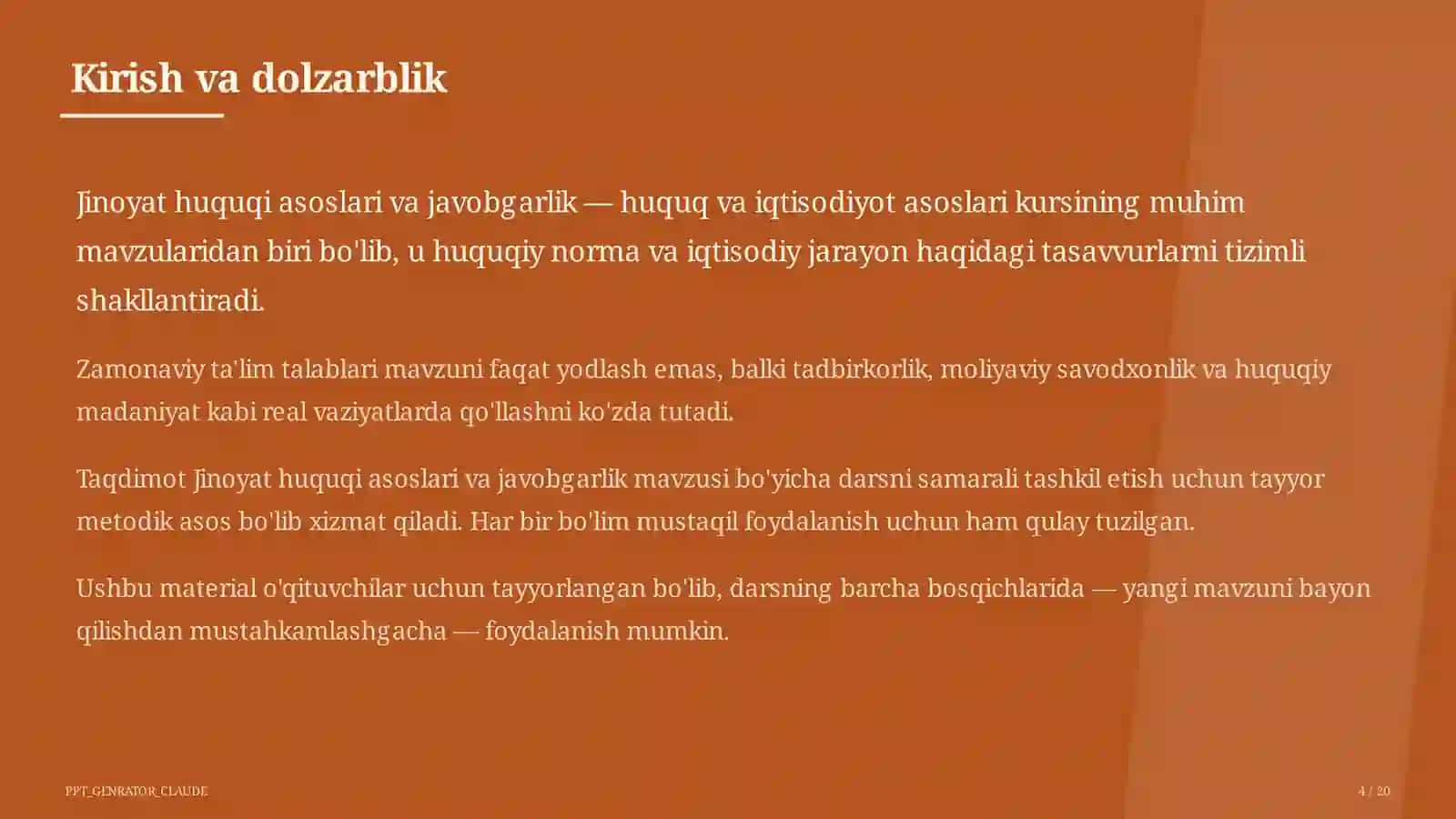 Jinoyat huquqi asoslari va javobgarlik (10-sinf) 4