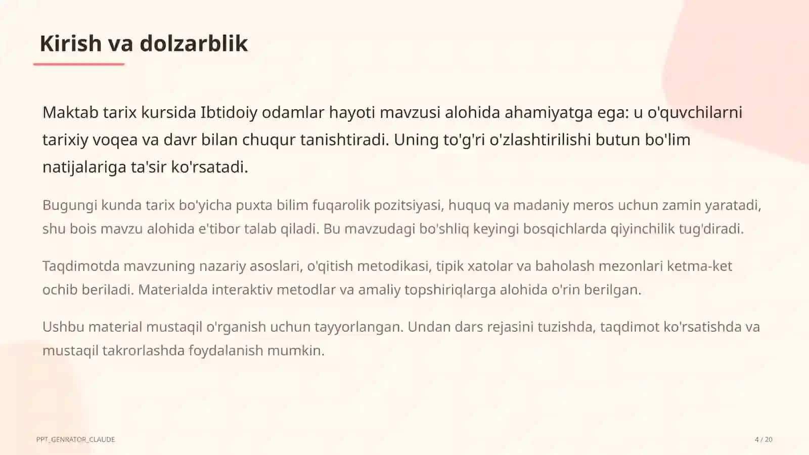 Ibtidoiy odamlar hayoti (5-sinf) 4