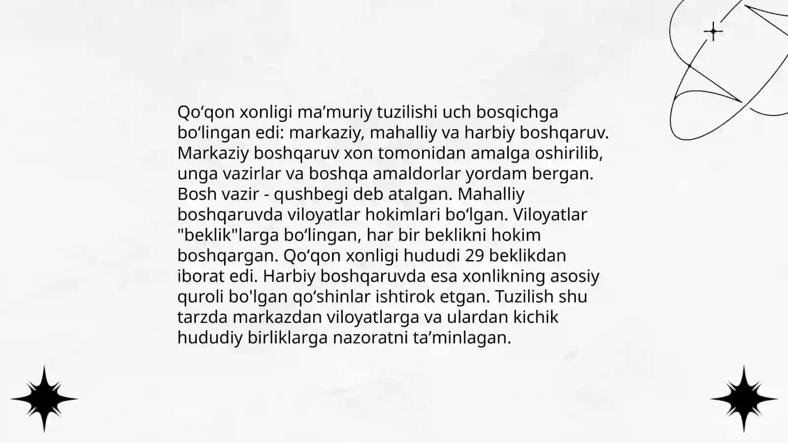 Qoʻqon xonligida harbiy maʼmuriy, diniy unvon, mansab va ularning boshqaruvdagi oʻrni 4