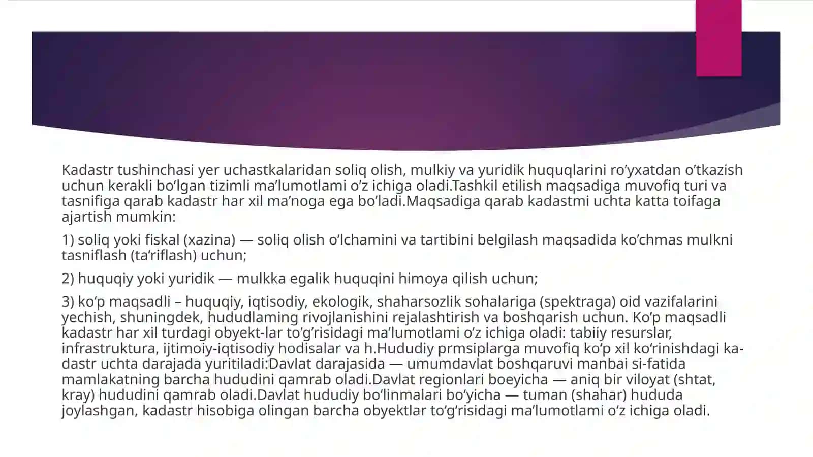 ARGENTINA DAVLATI yer KADASTR  ISHLARINI YURITISH  TAJRIBASINI   O‘RGANISH VA TAHLIL QILISH 4