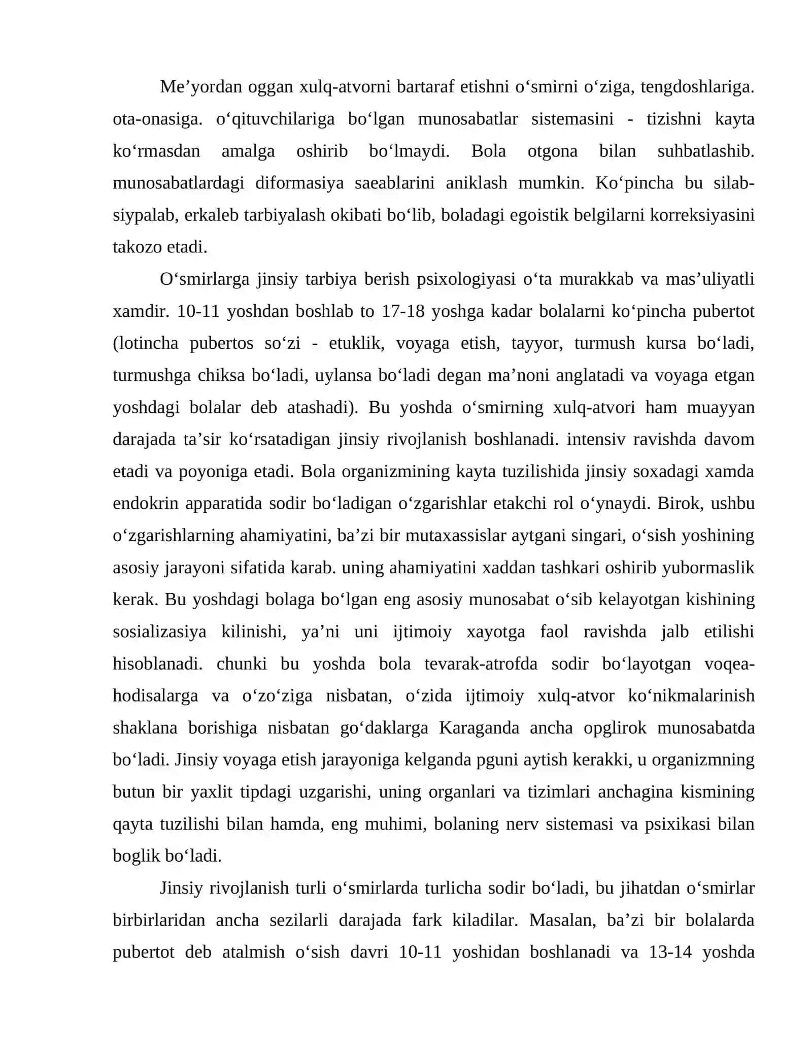 Tarbiyasi qiyinlikni keltirib chiqaruvchi patoxarakterologik xususiyatlarni bartaraf qilish yuzasidan tavsiyanomalar 4