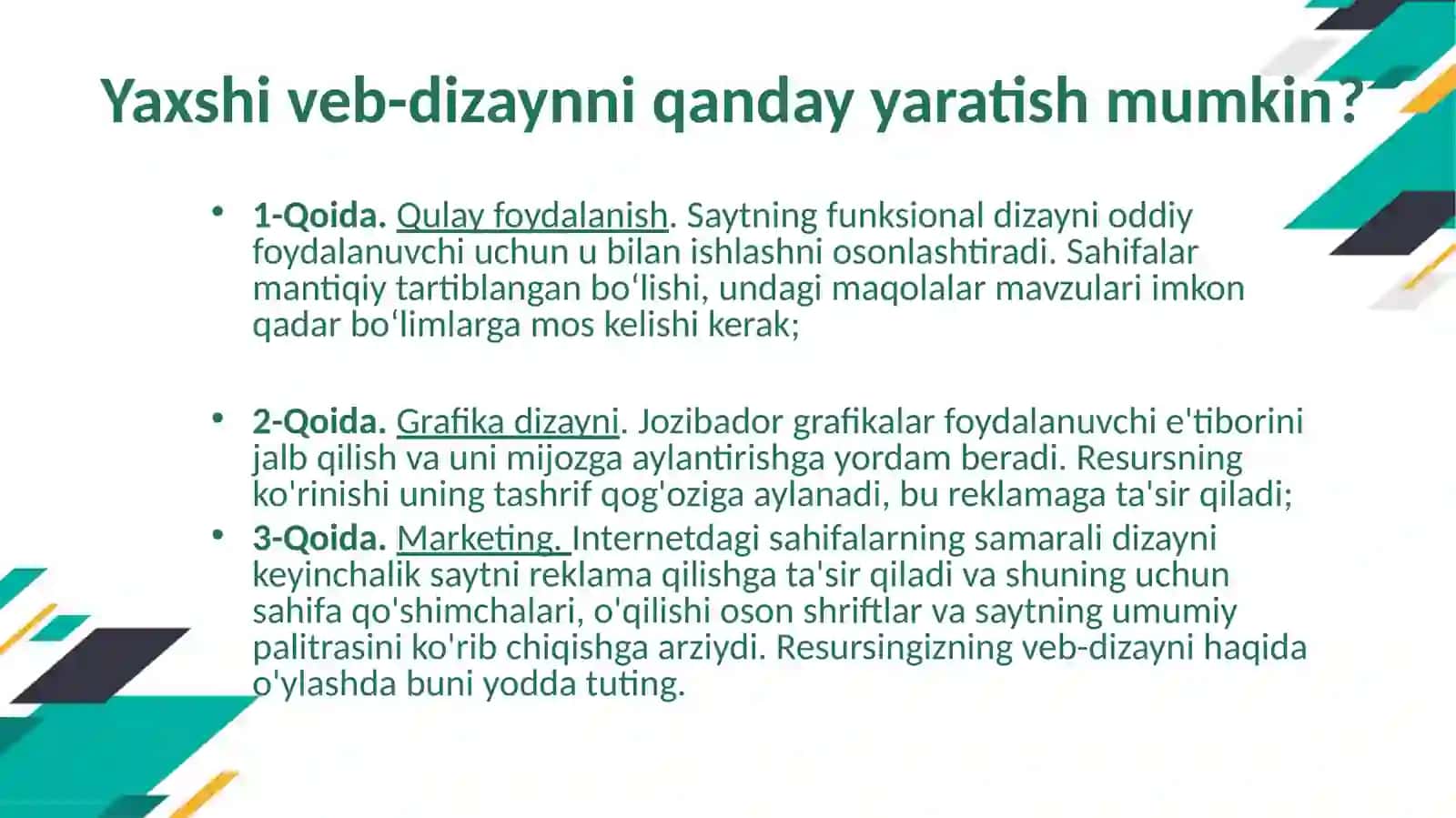 Veb-sahifalar uchun maxsus dizaynlarni yaratish 4