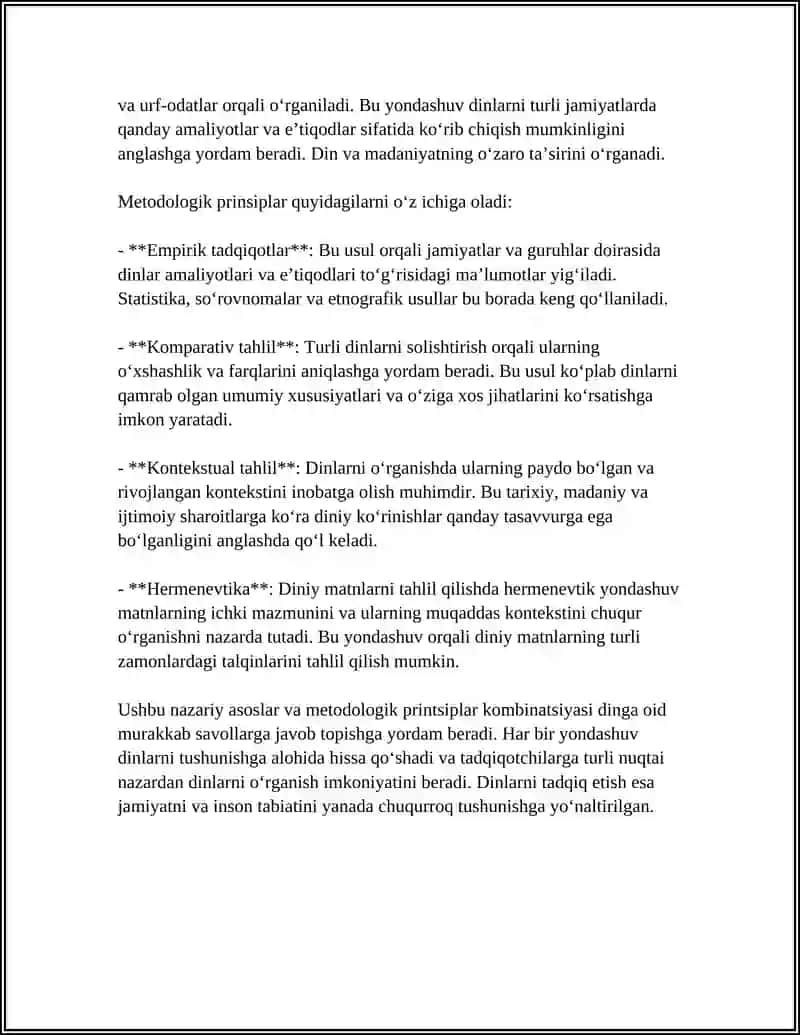 DINLARNI TADQIQ ETISH METODOLOGIYASI 4