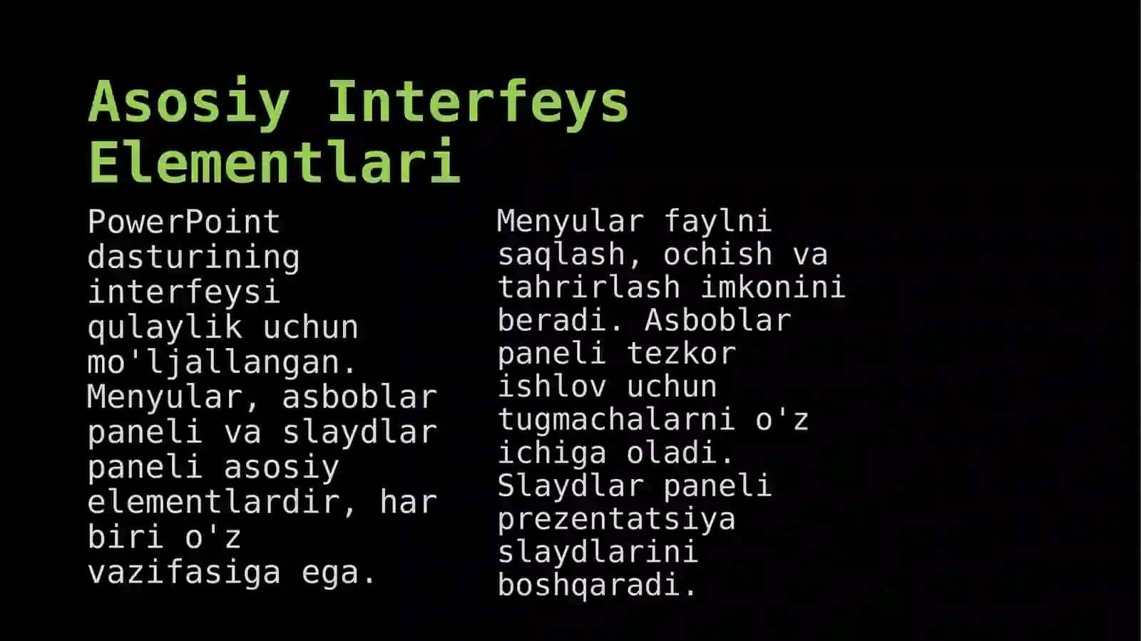 PowerPoint dasturi va uning imkoniyatlari 4