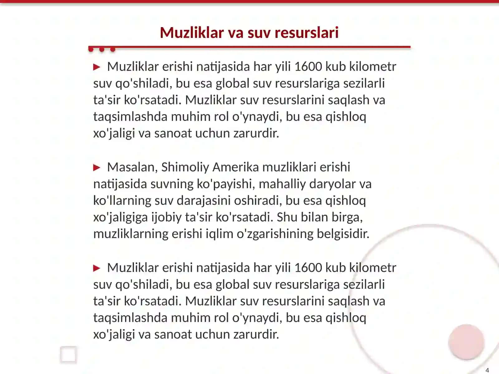 Muzliklar va ularning gidrologik ahamiyati 4