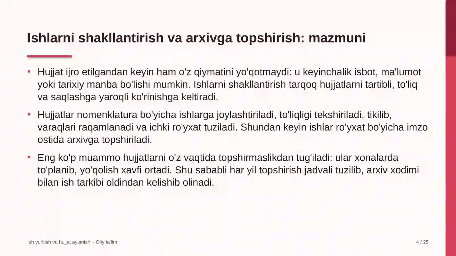 xususiy klinikalarda ishlarni shakllantirish va arxivga topshirish 9975 4